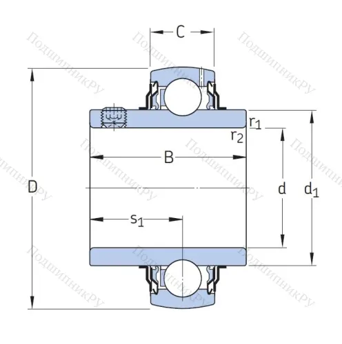Корпусный подшипник YAR 206-104-2F 1SOYZMHZ63 в Челябинске