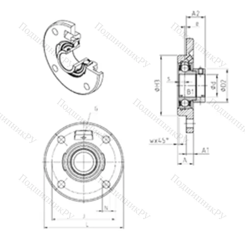 Подшипниковый узел шариковый радиальный ESFCE 207 от производителя  SNR