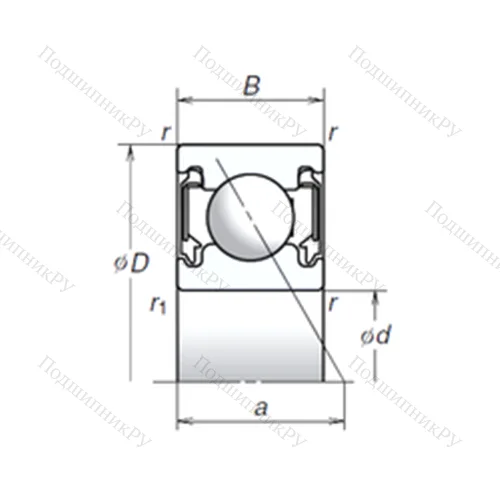 Подшипник шариковый радиально-упорный 8BSA 10T 1X