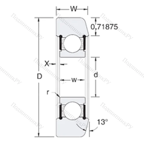 Подшипник шариковый радиальный X 501