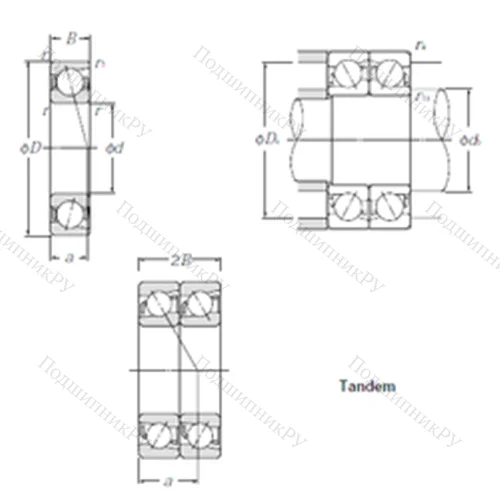 Подшипник шариковый радиально-упорный 7215BDT