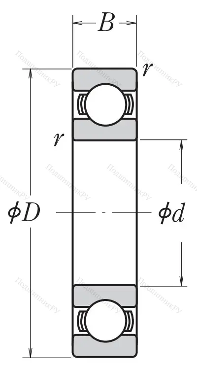 Однорядный шариковый подшипник 6226 C 3 от производителя  KOYO