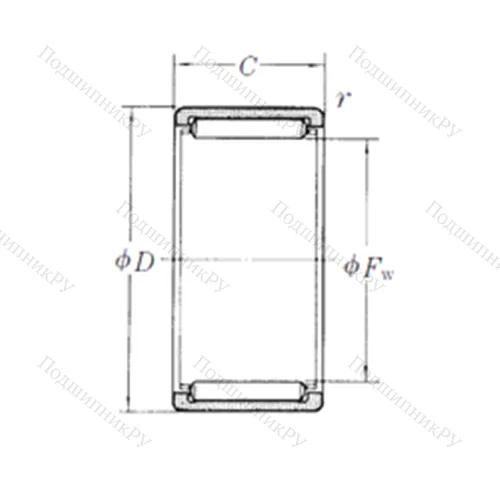 Подшипник игольчатый радиальный RLM 556825-1 от производителя  NSK