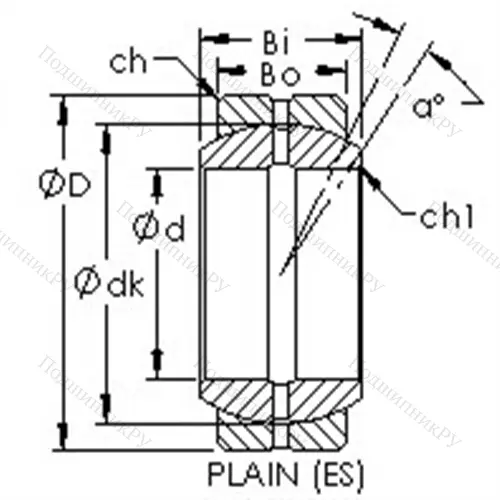 Подшипник скольжения сферический GE 45ES