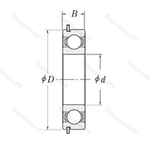Подшипник шариковый радиальный MJ 1.7/8-NR от производителя  RHP