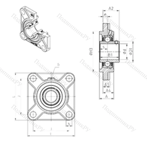 Подшипниковый узел шариковый радиальный UCFS 315 от производителя  SNR