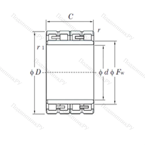Подшипник роликовый радиальный 64FC 46340A