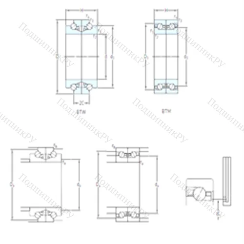 Подшипник шариковый радиально-упорный спаренный BTW 95 CTN 9/SP от производителя  SKF