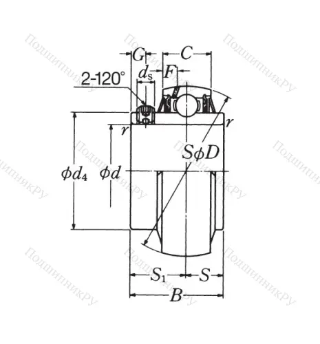 Корпусный подшипник UC 206 D 1 в Челябинске