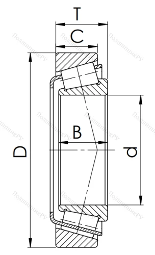 Конический роликовый подшипник 7315 (30315) в Челябинске
