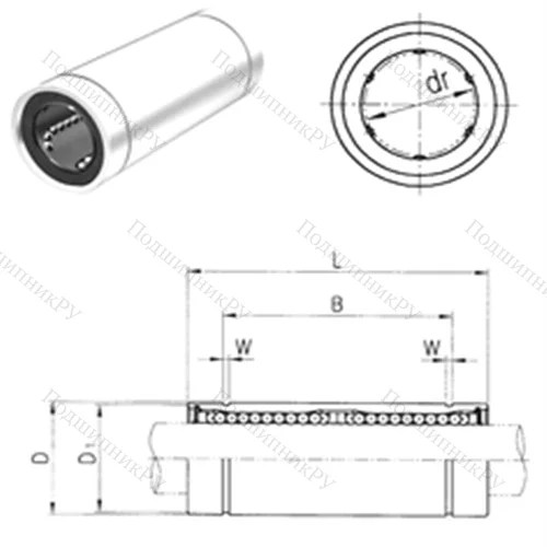 Подшипник шариковый линейный LME 8LUU от производителя  Samick