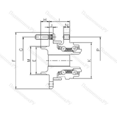Подшипник шариковый радиально-упорный IJ 133027 от производителя  ILJIN
