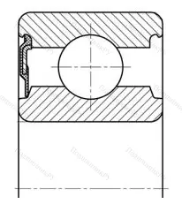 Модификация подшипника 20803АК2 размер 17x47x15,5 от производителя  ГПЗ-1