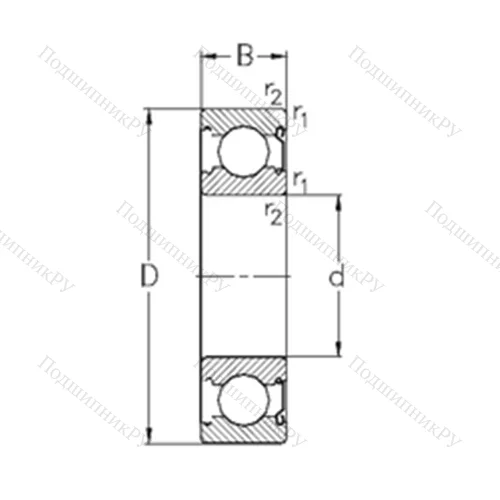 Подшипник шариковый радиальный 6221-Z