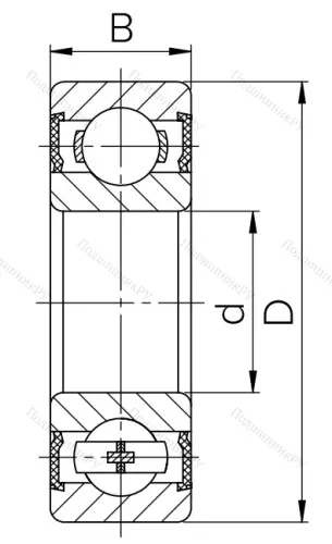 Шариковый однорядный подшипник 180209  T (6209 2RST) в Челябинске