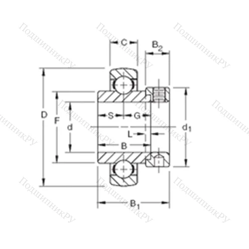 Подшипник шариковый радиальный SMN 202KB
