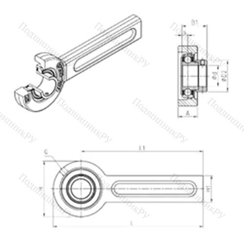 Подшипниковый узел шариковый радиальный ESSP 207 от производителя  SNR
