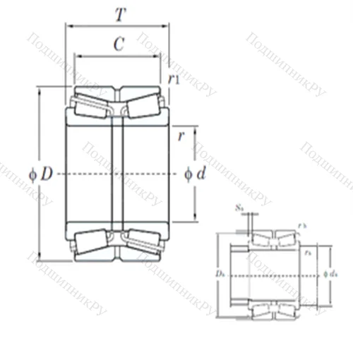 Подшипник роликовый радиально-упорный 46T 32219JR/83