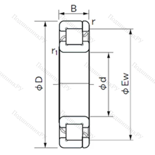 Подшипник роликовый радиальный NP 224