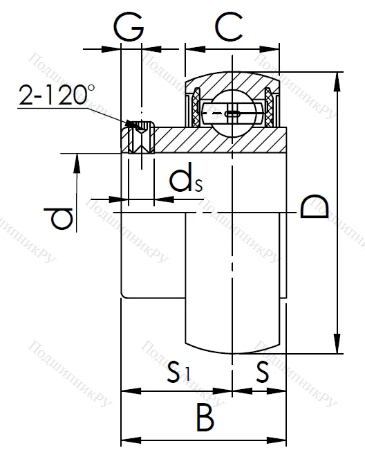 Корпусный подшипник SB 204 в Челябинске