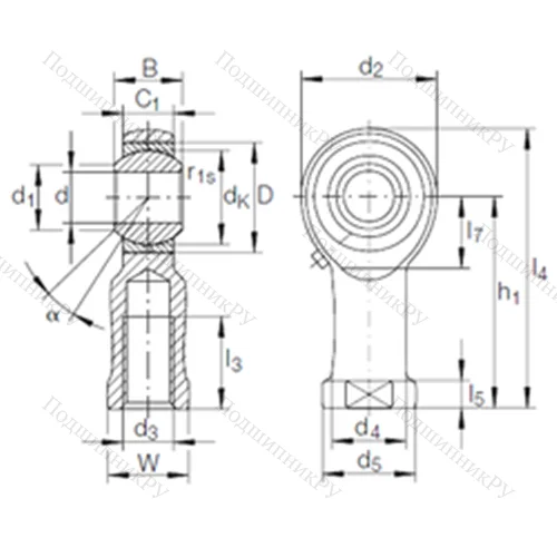 Подшипник скольжения сферический GIKL 10 PB
