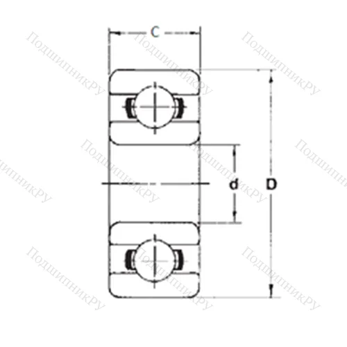 Подшипник шариковый радиальный 77R 18 от производителя  FBJ