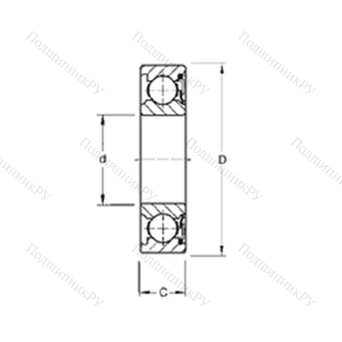 Подшипник шариковый радиальный 9107P