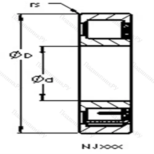 Подшипники роликовые радиальные с цилиндрическими роликами NJ 2330 M от производителя  AST