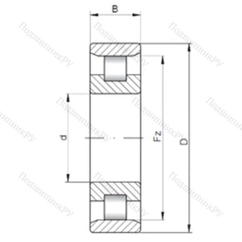 Подшипник роликовый радиальный N 18/500 от производителя  CX