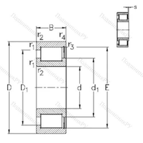 Подшипник роликовый радиальный NCF 1888-V от производителя  NKE