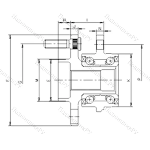 Подшипник шариковый радиально-упорный IJ 123029 от производителя  ILJIN