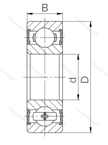 Шариковый однорядный подшипник 180104 T (6004-2RST.CRF) в Челябинске