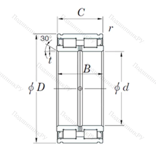 Подшипник роликовый радиальный DC 5013N