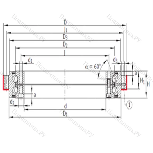 Подшипник шариковый радиально-упорный ZKLDF 460