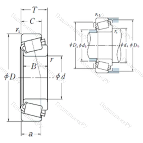 Подшипник роликовый радиально-упорный 560S/553X