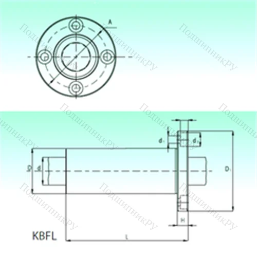 Подшипник шариковый линейный KBFL 25 от производителя  NBS