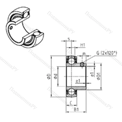 Подшипник шариковый радиальный US 212-36