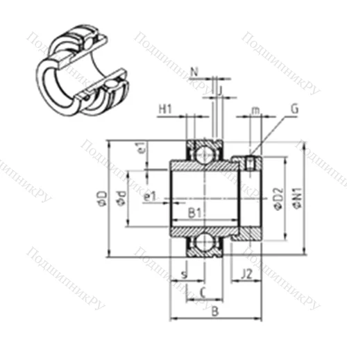 Подшипник шариковый радиальный CEX 206-20