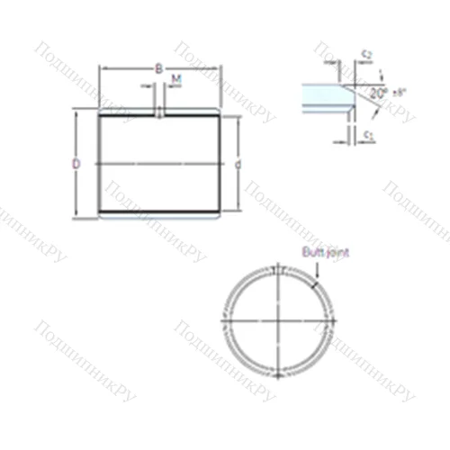 Подшипник скольжения PCZ 2416 E от производителя  SKF