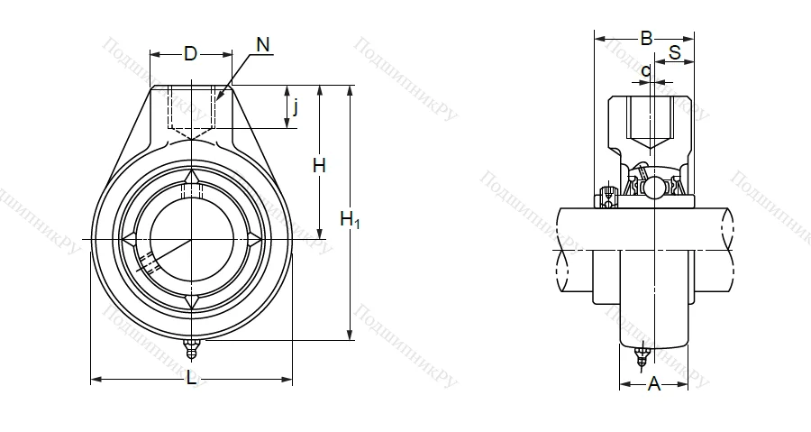 Подшипниковый узел UCHA 204 (UCHB 204) в Челябинске