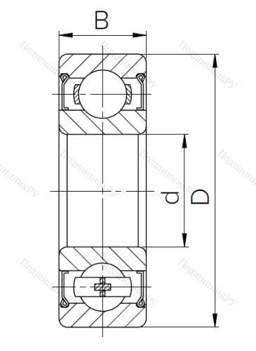 Шариковый однорядный подшипник 80201 (6201 ZZ) в Челябинске