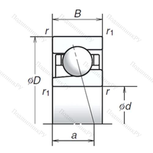 Подшипник шариковый радиально-упорный 10BGR 02X