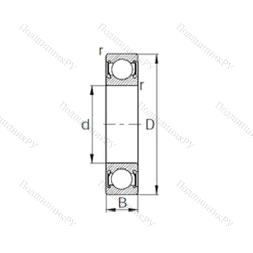 Подшипник шариковый радиальный W 6205-2RS