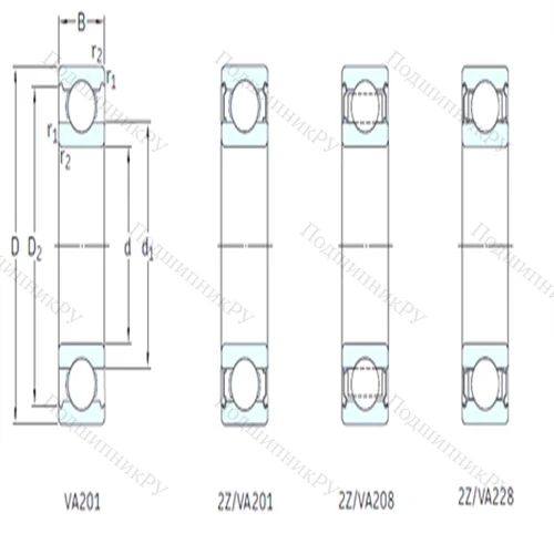 Подшипник шариковый радиальный 6209-2Z/VA 228 от производителя  SKF