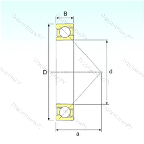 Подшипник шариковый радиально-упорный 70892 A от производителя  ISB
