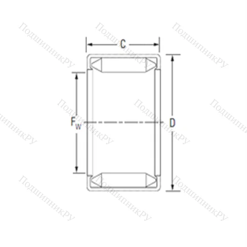 Подшипник игольчатый радиальный B-34