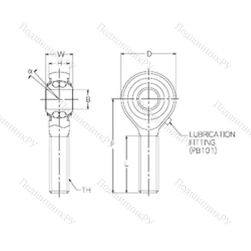 Подшипник шариковый радиальный самоцентрирующийся PBR 6EFN от производителя  NMB