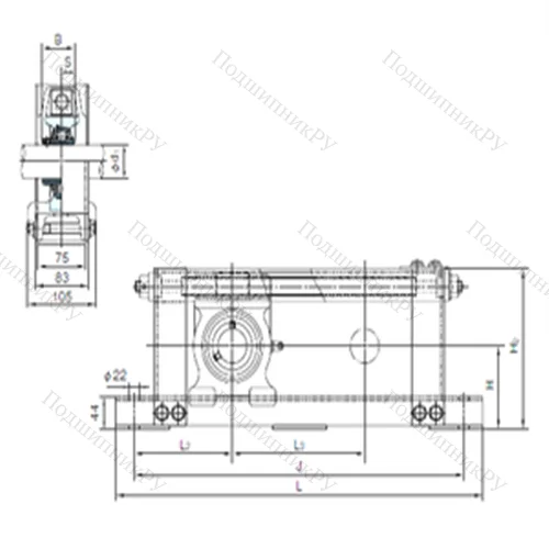 Подшипниковый узел шариковый радиальный UCTU 208+WU 600 от производителя  NACHI
