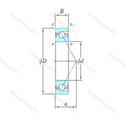 Подшипник шариковый радиально-упорный 3NCHAR 009