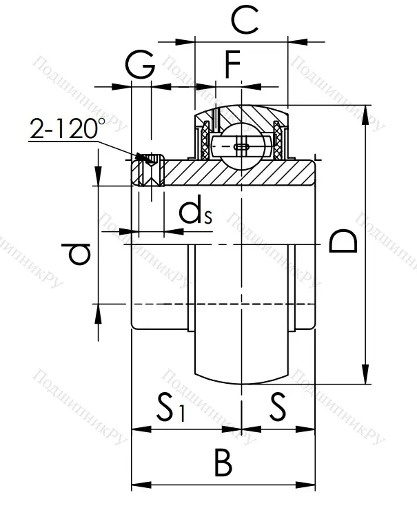 Корпусный подшипник UC 218 в Челябинске